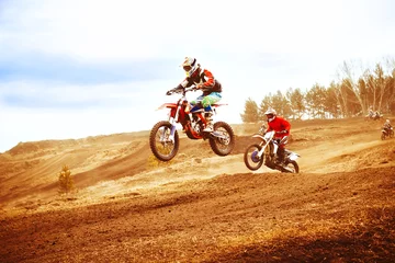 Foto op Canvas motocross competitions on the track © venerala