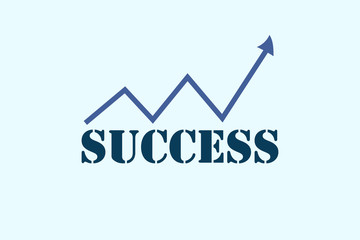 The curve is up (arrow) as a symbol of success and profit. Business vision.