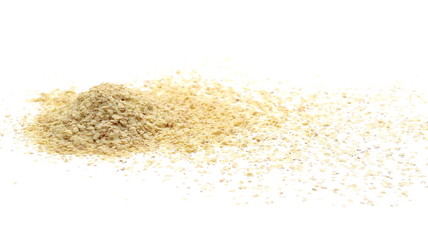Fototapeta na wymiar Wheat germ pile isolated on white background