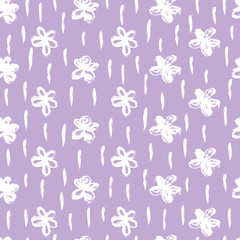 Obraz premium Vector floral pattern in doodle style