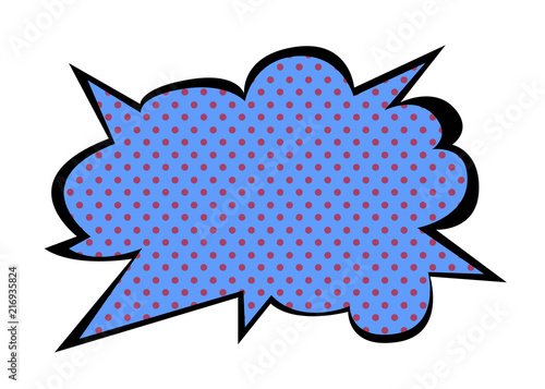 Bright Blank Vector Speech Bubble Colorful Emotional Icon Isolated