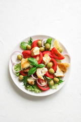 Fototapeta na wymiar Panzanella Tomato Salad