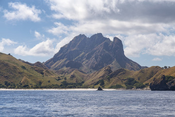 Scenic mountain on Pulau Padar island in the Komodo National Park.