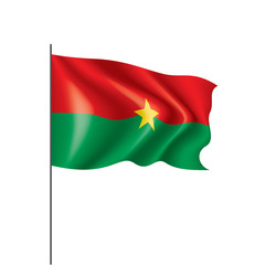 Burkina Faso flag, vector illustration on a white background