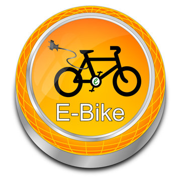 E-Bike Button - 3D illustration