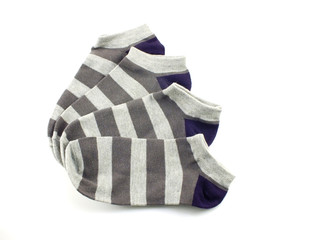 collection of colored socks isolate on white background