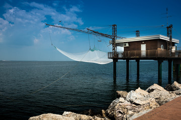 Fototapeta premium Fishing net on the Swamp