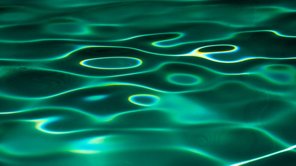 Beautiful Reflections of Light in the Pool Water