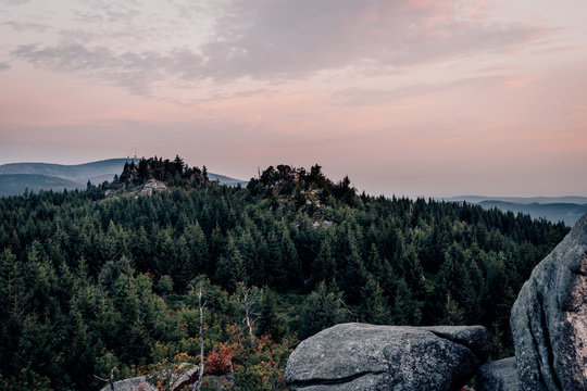 Himmel F&auml;rbung im Harzer Land - Hohneklippen