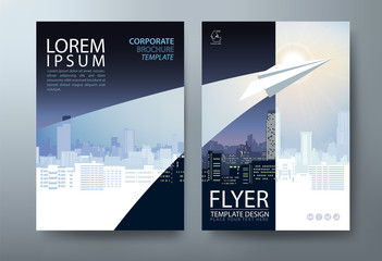 Annual report brochure flyer design template vector, Leaflet presentation abstract flat background, book cover templates, layout in A4 size. White and black image.