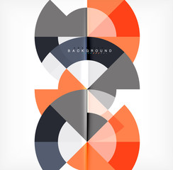 Obraz premium Minimal circle abstract background design, multicolored template for business or technology presentation or web brochure cover layout, wallpaper