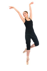Fototapeta premium ballerina on white