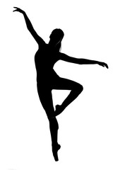 Fototapeta premium Silhouette ballet dancer