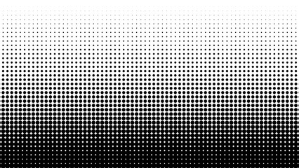 Gradient halftone. Abstract halftone background. Vector illustration. Black circles.