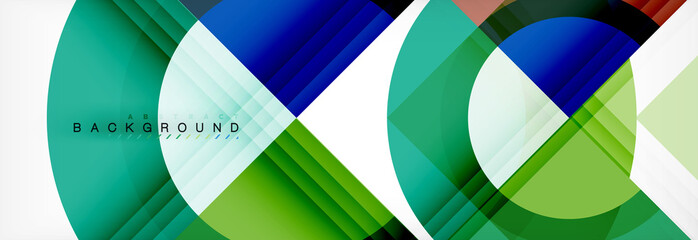 Fototapeta premium Vector circular geometric abstract background