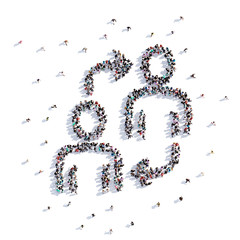 A lot of people form business, idea, icon . 3d rendering.