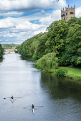Looking down the River Nidd to Durham Cathedral