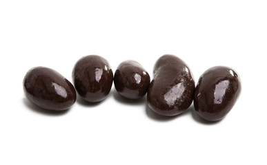 nuts in glaze isolated