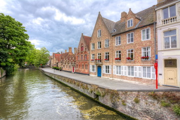 Bruges canals and architecture, Belgium