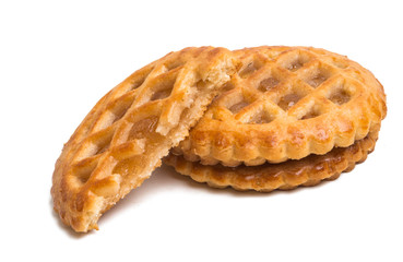 biscuit with apple filling isolated