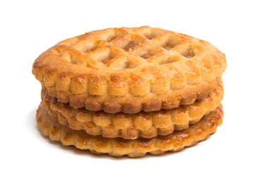 biscuit with apple filling isolated