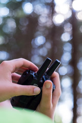 Transmitters in hand.