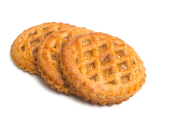 biscuit with apple filling isolated
