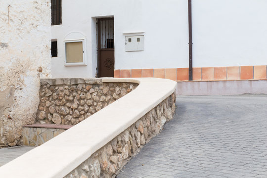 Fototapeta Calle de pueblo del mediterráneo
