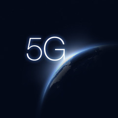 5G Network Internet Mobile Wireless Business concept.5G standard of modern signal transmission...