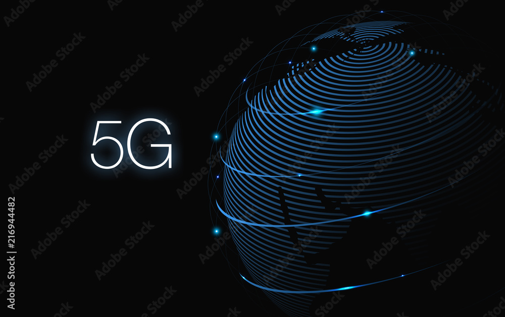 Sticker 5g network internet mobile wireless business concept.5g standard of modern signal transmission techn