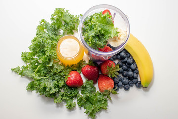 Blender with Fruit and Juice