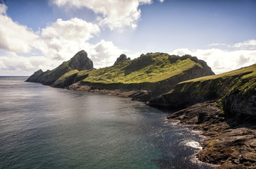 The island of Dun just off the main St. Kildan island of Hirte