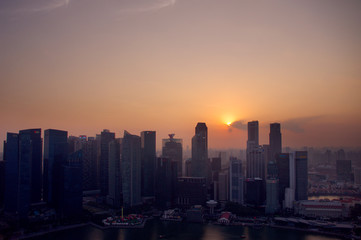 singapore skyline sunset