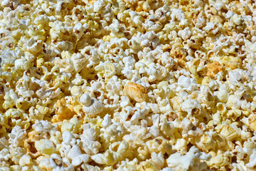 Popcorn as background.