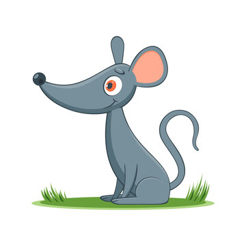 happy cartoon mouse