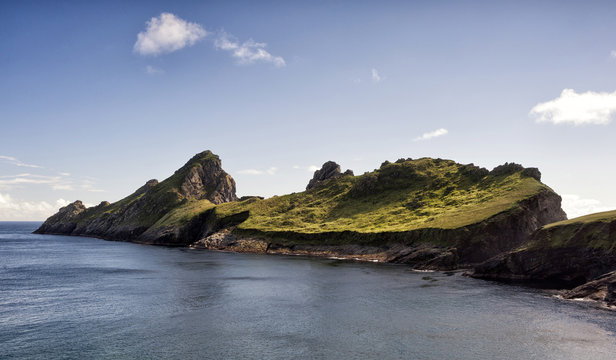 The island of Dun just off the main St. Kildan island of Hirte