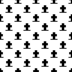 Grave cross seamless cemetary pattern for design.