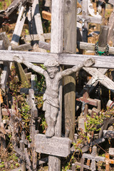 The Crucifixion of Chris at the Hill of Crosses in Siauliai, Lithuania.