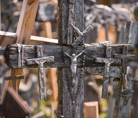The Crucifixion of Chris at the Hill of Crosses in Siauliai, Lithuania.