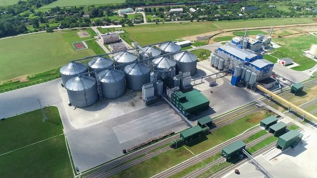 Feed Mill. Compound feed plant. Factory for the production of mixed fodders.