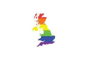 United Kingdom Pride flag LGBTI symbaol colorful stripes 