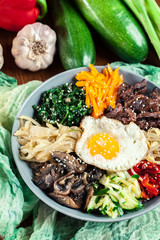 Bibimbap - rice with beef and vegetables