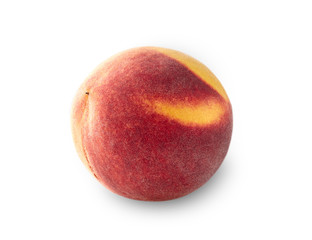 Peach  on white background