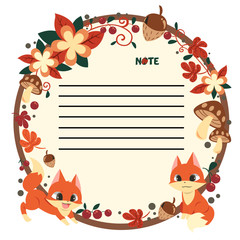 秋　メッセージ　カード　フレーム　枠