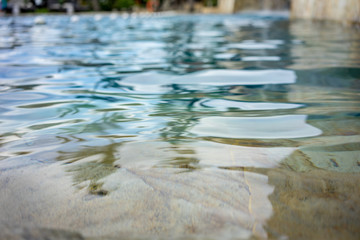 Swimming pool, close up, ripple water effect