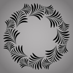 Decorative frame Elegant vector element for design in Eastern style, place for text. Floral black border. Lace illustration for invitations and greeting cards