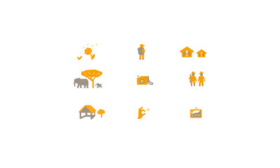 Fototapeta premium Safari icon set