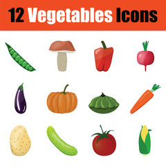 Vegetables icon set