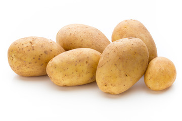 New potato isolated on the white background.