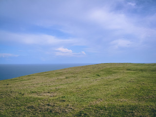 Obraz premium Beachy head hot summer day in the South Downs, England UK
